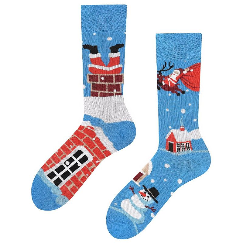 Snowman Santa, Todo Socks, Mikołaj, Bałwan, Kolorowe Skarpetki