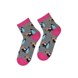 Kolorowe skarpetki Cotton Socks 748, wesołe motywy- Tukan Surfer