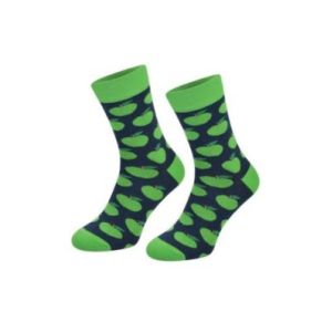 Kolorowe skarpetki Cotton Socks 163, wesołe motywy- Jabłko