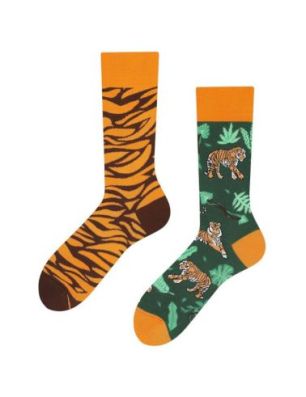 Tiger in the Jungle Todo Socks, Tygrys, Dżungla, Wąż, Kolorowe Skarpetki