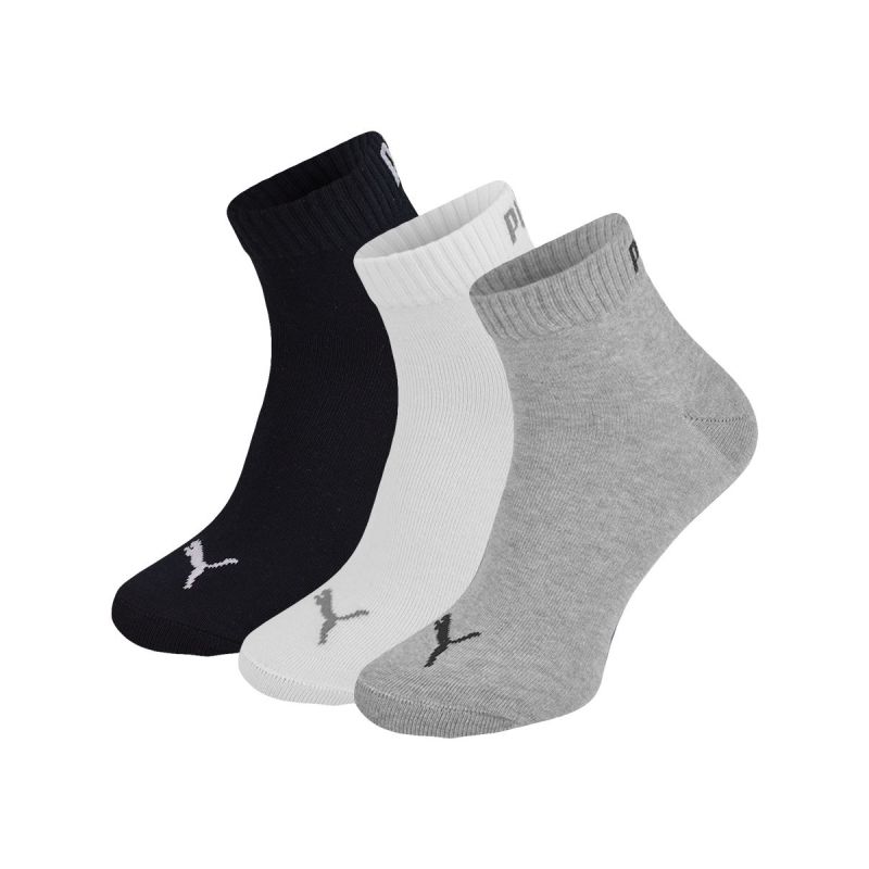 3PACK zakostki skarpety PUMA QUARTER, zestaw bawełnianych skarpet do sportu