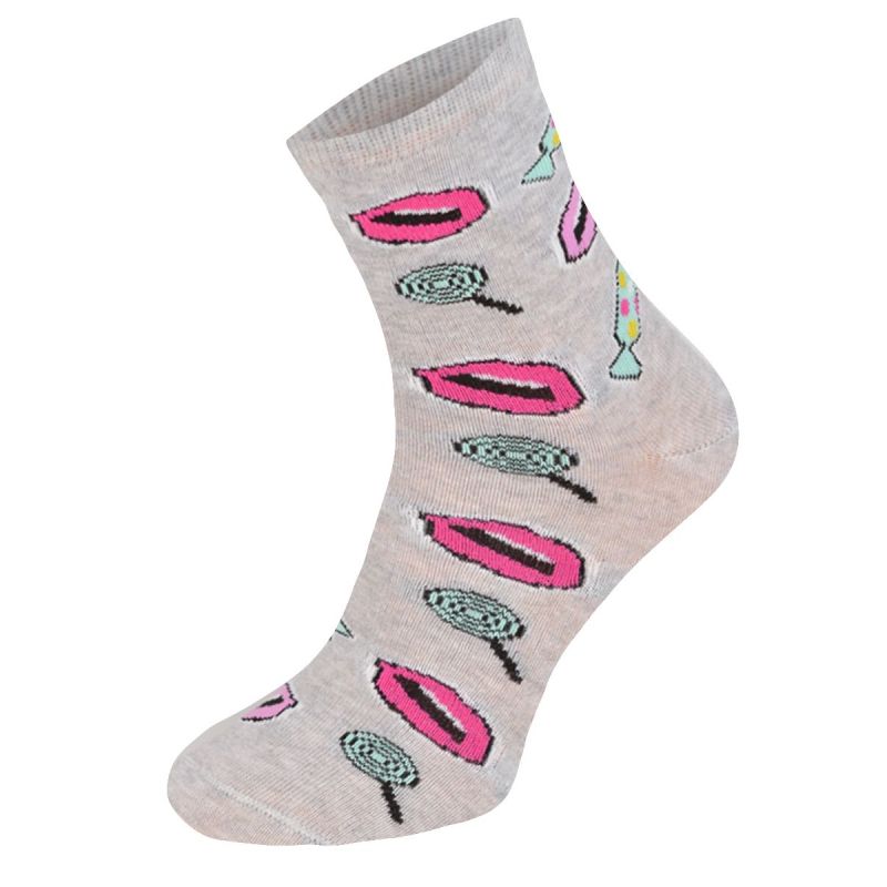 Kolorowe skarpetki CHILI Cotton Socks 748, wesołe motywy- Pop-Art, Usta, Cukierki, Słodycze