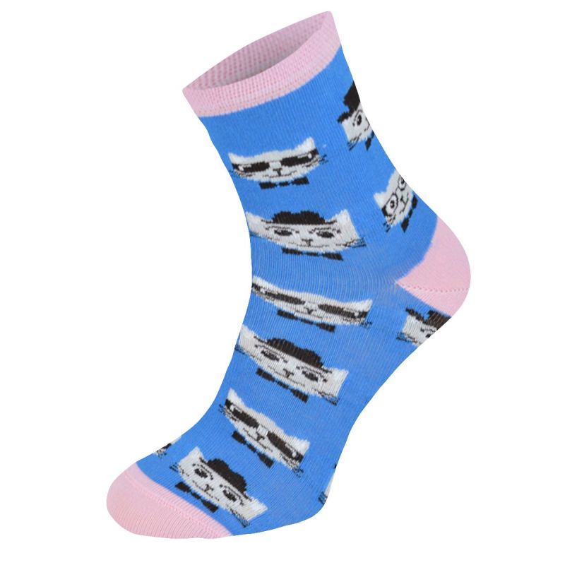 Kolorowe skarpetki CHILI Cotton Socks 748, wesołe motywy- Eleganckie kotki