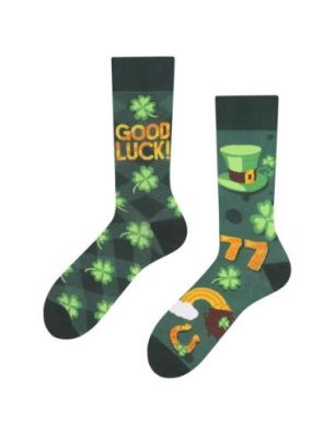 Good Luck, Todo Socks, Czterolistna Koniczyna, Szczęście, Podkowa, 77, Kolorowe Skarpetki