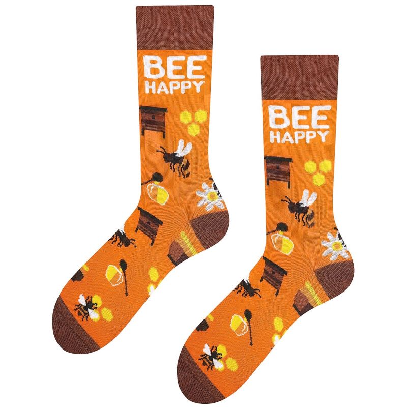 Bee Happy Todo Socks Pszczoły, Miód, Ul, Kolorowe Skarpetki