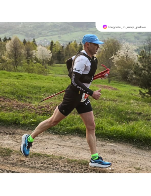 Running Raid, skarpety do biegów PRO, super wentylacja, płaskie szwy, zielone