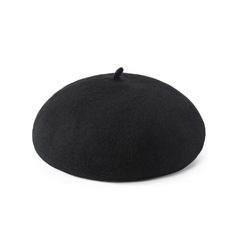 Klasyczny wełniany beret damski z regulacją Winter Collection