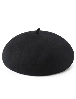 Klasyczny wełniany beret damski z regulacją Winter Collection