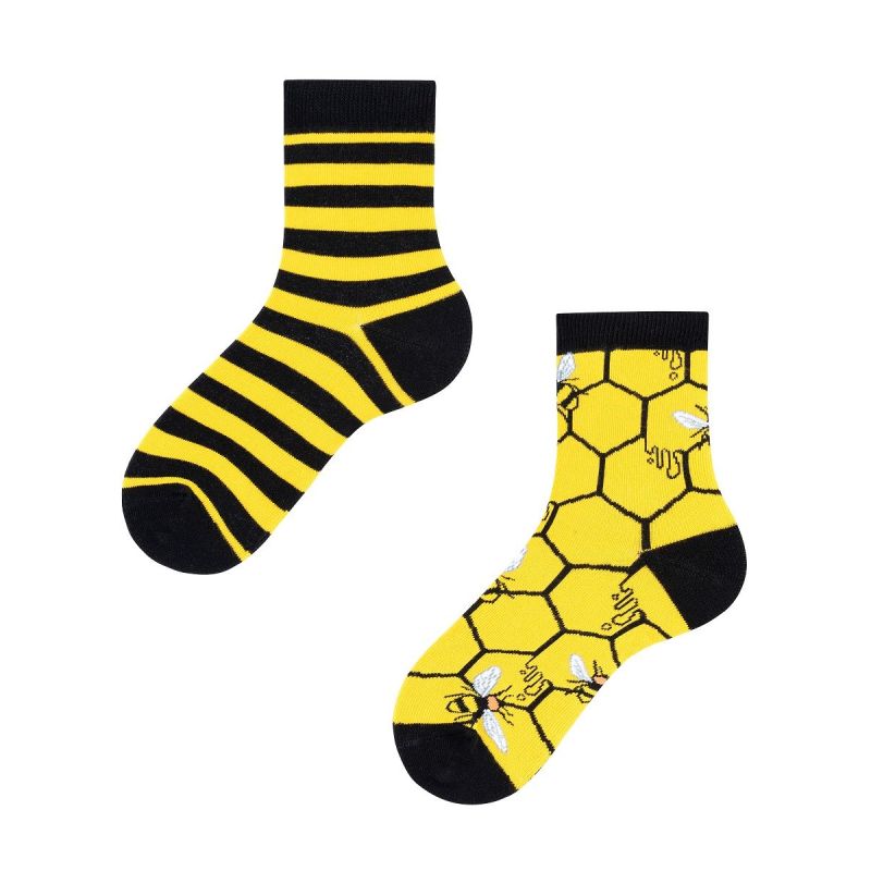 Bee Bee Kids, Todo Socks, Pszczoły, Miód, Kolorowe Dziecięce (Rozmiar: 27-30 - Kolor: różnokolorowe)