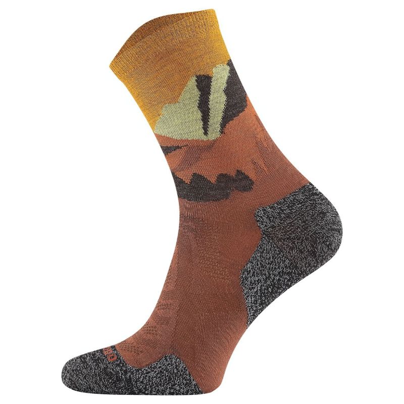 Skarpety trekkingowe ALPINE HILLS 70% MERINO Performance Everyday Hiking Socks - termoaktywne (Rozmiar: 43-46 - Kolor: Cognak)