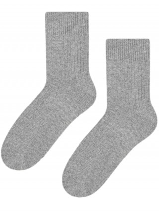 Ciepłe i eleganckie skarpety WEŁNIANE Todo Socks 093 idealne na jesień, zimę - popielaty