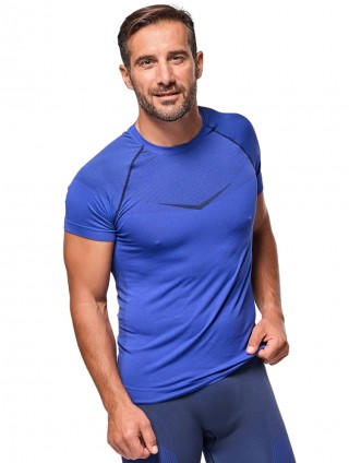 T-shirt męski Breeze M13 (dekolt okrągły) termoaktywny, 3 kolory - Blu-Bluette