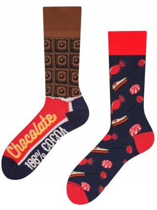 Choco Choco New, Todo Socks, Czekolada, Słodycze, Kolorowe Skarpetki - granatowy