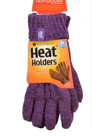 Rękawiczki Heat Holders Najcieplejsze na świecie DAMSKIE, włókna izolacyjne - fioletowy