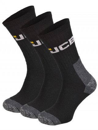 Zestaw 3 par skarpet roboczych JCB Work Socks komfort i bezpieczeństwo - Pakiet