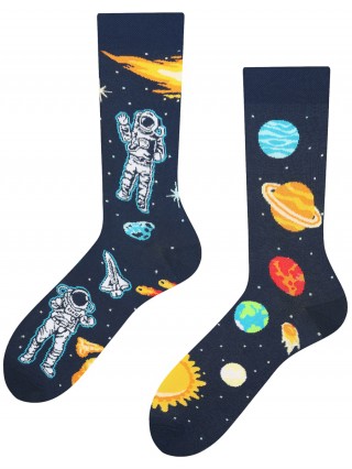 Kosmos Todo Socks, Kosmonauta, Planety, Słońce Kolorowe Skarpetki - Kosmos