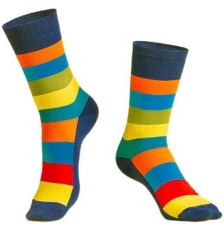 Włoskie, sportowe skarpetki, w PASY Righe Color, Luigi di Focenza Socks - Righe Color