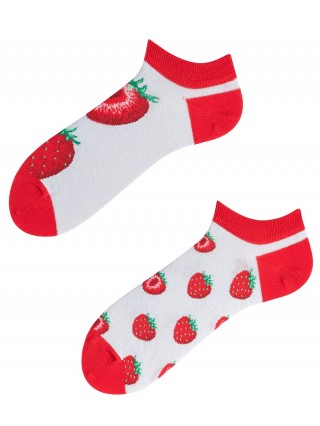 Stopki, Strawberry, Todo Socks, Truskawki, Kolorowe Skarpetki  - Strawberry low