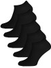 5PACK stopek Natural BAMBOO CLASSY - gładkie, oddychające o wyjątkowo trwałych kolorach  - Czarny 5par