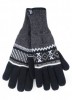 Rękawiczki MĘSKIE, KARLSTAD,  bardzo ciepłe, ze wzorem - 2 kolory  - czarny