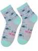 Kolorowe skarpetki Cotton Socks 748, wesołe motywy- Budzik Wake Up - Budzik popiel