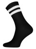 Skarpety Old School Socks z paskami w stylu vintage, bawełna czesana, Todo Socks - czarno-białe
