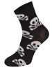 Kolorowe skarpetki CHILI Cotton Socks 748, wesołe motywy- Czaszki - czarny