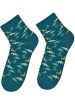 Kolorowe skarpetki z gładkim szwem Cotton Socks, wesołe motywy- Dinozaury - Dinozaury