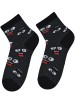 Kolorowe skarpetki Cotton Socks 748, wesołe motywy- POTWORKI - czarny