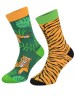 Kolorowe skarpetki Cotton Socks 163, wesołe motywy- Tygrys - Tygrys