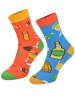 Kolorowe skarpetki Cotton Socks 163, wesołe motywy- Cygaro i Rum - Cygaro i Rum