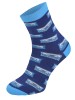 Kolorowe skarpetki Cotton Socks 163, wesołe motywy- Kaseta - niebieski