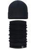 Komplet zimowy czapka i komin Todo 100% MERINO WOOL termoaktywny, wyjątkowo ciepły - czarny