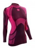 Koszulka termoaktywna damska, THERMO ACTIVE, bezszwowa, na upały, mróz i wiatr - czarno-różowy