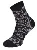 Kolorowe skarpetki CHILI Cotton Socks 748, wesołe motywy- Kwiaty - czarny
