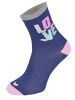 Kolorowe skarpetki CHILI Cotton Socks 748, wesołe motywy- Love, miłość - granatowy