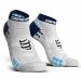 Stopki do biegania Compressport Racing Socks V3.0 Run Low White/Blue - White/Blue