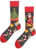 Santas Party, Pijany Mikołaj, Prezenty, Todo Socks, Kolorowe Skarpetki Świąteczne - Happy Merry Xmas