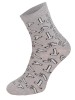 Kolorowe skarpetki CHILI Cotton Socks 748, wesołe motywy- Narzędzia - popielaty