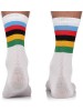Profesjonalne skarpety kolarskie kolory Mistrza Świata - olimpijskie, rowerowe, szosowe, termoaktywne - biały
