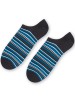 Stopki męskie STEVEN 021 z delikatnej bawełny w kolorowe paski - niebieski