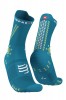 Skarpety biegowe Pro Racing Socks V4.0 Trail - do biegów po górach - Enamel/Paradise Green