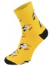 Kolorowe skarpetki Cotton Socks 163, wesołe motywy- Dzięcioł - żółty