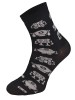 Kolorowe skarpetki CHILI Cotton Socks 748, wesołe motywy- Roboty - czarny