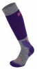 Skarpety narciarskie BRBL ROCKIES - z wełną merino - Grey Violet Coral