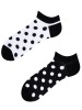 Stopki, Grochy, Todo Socks, Czarno-białe, Monochromatyczne, Kolorowe - czarny