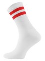 Skarpety Old School Socks z paskami w stylu vintage, bawełna czesana, Todo Socks - biało-czerwony