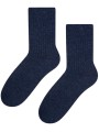 Ciepłe i eleganckie skarpety WEŁNIANE Todo Socks 093 idealne na jesień, zimę - granatowy