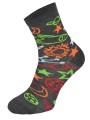 Kolorowe skarpetki CHILI Cotton Socks 748, wesołe motywy- Kosmos, Planety - grafitowy