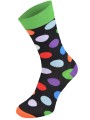 Kolorowe skarpetki Cotton Socks 163, wesołe motywy- Grochy - czarny